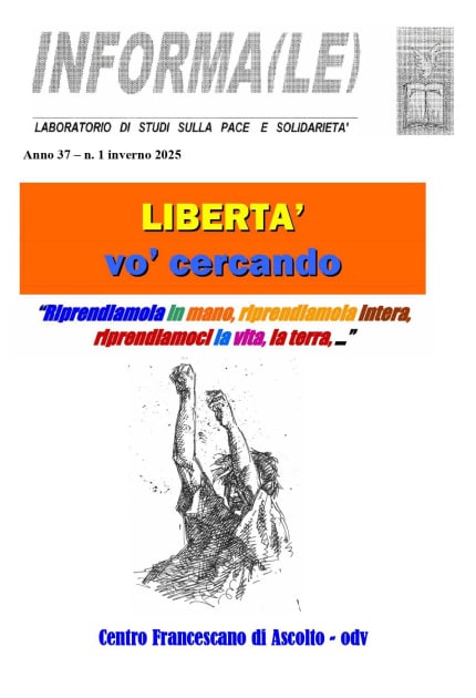 Copertina rivista informale 2025 dal titolo Libertà vo' cercando